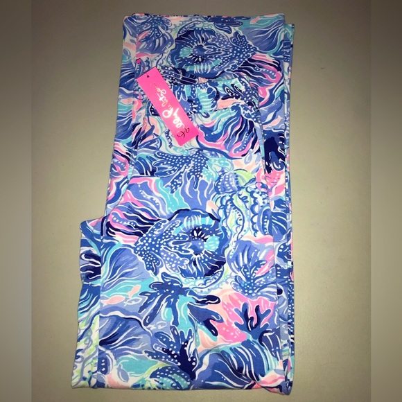 Lilly Pulitzer NWT Lorena Breezy Palazzo Pants Saltwater Shade Seekers $118 XS - Picture 2 of 8